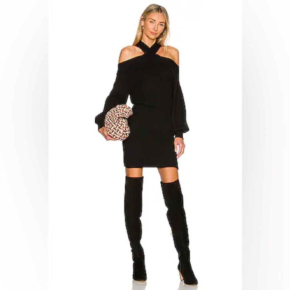 Line & Dot Ariana Cold Shoulder Sweater Dress